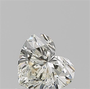 Picture of Natural Diamond 0.57 Carats, Heart with  Cut, K Color, VVS2 Clarity and Certified by GIA