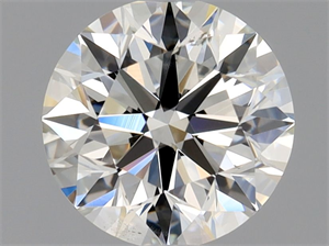 Picture of Natural Diamond 0.88 Carats, Round with Excellent Cut, I Color, SI2 Clarity and Certified by GIA