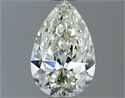Natural Diamond 1.00 Carats, Pear with  Cut, J Color, SI1 Clarity and Certified by IGI