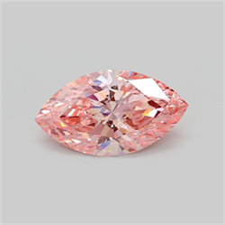 Picture of Lab Grown Diamond 3.78 Carats, Marquise with  Cut, Fancy Vivid Pink Color, VVS2 Clarity and Certified by IGI