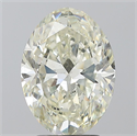 Natural Diamond 3.01 Carats, Oval with  Cut, L Color, SI2 Clarity and Certified by GIA