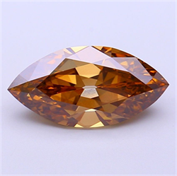 Picture of Lab Grown Diamond 2.69 Carats, Marquise with  Cut, Fancy Brown Color, VS1 Clarity and Certified by IGI