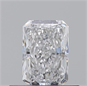 Natural Diamond 0.51 Carats, Radiant with  Cut, E Color, VVS1 Clarity and Certified by GIA
