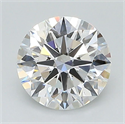 Lab Grown Diamond 1.33 Carats, Round with Ideal Cut, D Color, VS2 Clarity and Certified by IGI