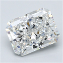 Natural Diamond 2.50 Carats, Radiant with  Cut, G Color, VS2 Clarity and Certified by GIA