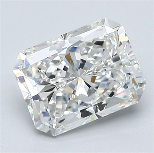 Picture of Natural Diamond 2.50 Carats, Radiant with  Cut, G Color, VS2 Clarity and Certified by GIA