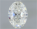 Natural Diamond 0.50 Carats, Oval with  Cut, H Color, VVS2 Clarity and Certified by GIA