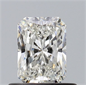 Natural Diamond 0.60 Carats, Radiant with  Cut, H Color, VVS2 Clarity and Certified by GIA