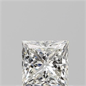 Natural Diamond 0.60 Carats, Princess with  Cut, I Color, VS1 Clarity and Certified by GIA