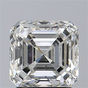 Foto Diamante Natural 1.70 quilates, Asscher , Color H, claridad SI1 y certificado GIA de