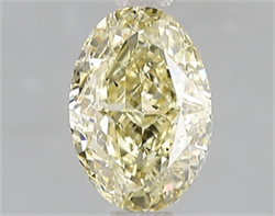Picture of Lab Grown Diamond 1.53 Carats, Oval with  Cut, Fancy Yellow Color, VS2 Clarity and Certified by IGI