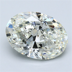 Foto Diamante Natural 5.01 quilates, Ovalado , Color L, claridad SI2 y certificado GIA de