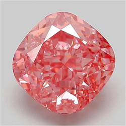 Picture of Lab Grown Diamond 3.23 Carats, CUSHION MODIFIED with  Cut, Fancy Vivid Pink Color, VS1 Clarity and Certified by IGI