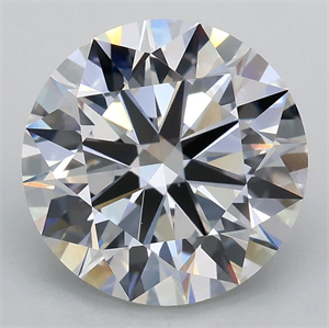 Picture of Lab Grown Diamond 3.00 Carats, Round with Ideal Cut, E Color, VVS2 Clarity and Certified by IGI