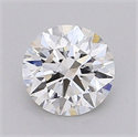 Lab Grown Diamond 1.07 Carats, Round with Ideal Cut, F Color, VS2 Clarity and Certified by IGI