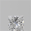 Diamante Natural 0.50 quilates, Princesa , Color E, claridad VVS1 y certificado GIA