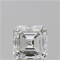 Diamante Natural 1.70 quilates, Asscher , Color G, claridad VVS1 y certificado GIA