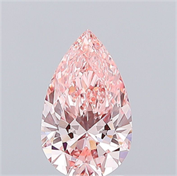 Picture of Lab Grown Diamond 2.00 Carats, Pear with  Cut, Fancy Vivid Pink Color, VVS2 Clarity and Certified by IGI