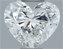 Natural Diamond 0.30 Carats, Heart with  Cut, F Color, IF Clarity and Certified by GIA