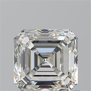 Picture of Natural Diamond 0.90 Carats, Asscher with  Cut, I Color, VS2 Clarity and Certified by GIA