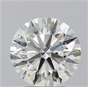 Natural Diamond 3.01 Carats, Round with Excellent Cut, K Color, SI1 Clarity and Certified by IGI