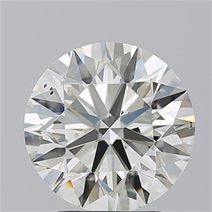Picture of Natural Diamond 3.01 Carats, Round with Excellent Cut, K Color, SI1 Clarity and Certified by IGI