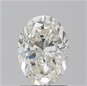Natural Diamond 1.50 Carats, Oval with  Cut, J Color, SI1 Clarity and Certified by GIA