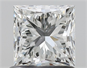 Natural Diamond 1.01 Carats, Princess with  Cut, H Color, SI1 Clarity and Certified by GIA