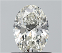 Natural Diamond 0.60 Carats, Oval with  Cut, I Color, IF Clarity and Certified by IGI