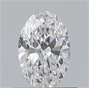 Natural Diamond 0.50 Carats, Oval with  Cut, D Color, VS2 Clarity and Certified by GIA