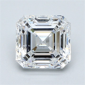 Picture of Natural Diamond 1.51 Carats, Asscher with  Cut, D Color, VS2 Clarity and Certified by GIA
