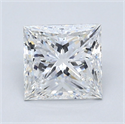 Natural Diamond 2.02 Carats, Princess with  Cut, F Color, VS2 Clarity and Certified by GIA
