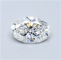Natural Diamond 0.50 Carats, Oval with  Cut, D Color, SI1 Clarity and Certified by GIA