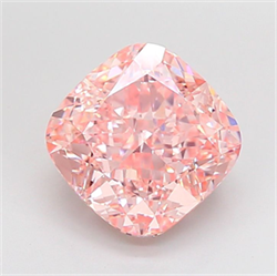 Picture of Lab Grown Diamond 4.58 Carats, CUSHION MODIFIED with  Cut, Fancy Vivid Pink Color, VS1 Clarity and Certified by IGI