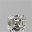 Natural Diamond 0.70 Carats, Asscher with  Cut, H Color, VS1 Clarity and Certified by GIA
