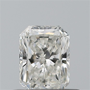 Picture of Natural Diamond 0.38 Carats, Radiant with  Cut, H Color, VVS1 Clarity and Certified by GIA