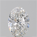 Natural Diamond 0.50 Carats, Oval with  Cut, F Color, VS2 Clarity and Certified by GIA