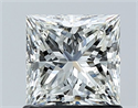 Natural Diamond 1.02 Carats, Princess with  Cut, I Color, VS2 Clarity and Certified by GIA