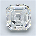 Natural Diamond 3.01 Carats, Asscher with  Cut, I Color, SI1 Clarity and Certified by GIA