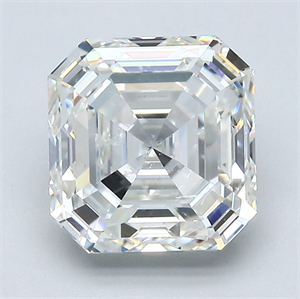 Picture of Natural Diamond 3.01 Carats, Asscher with  Cut, I Color, SI1 Clarity and Certified by GIA