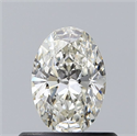 Natural Diamond 0.52 Carats, Oval with  Cut, I Color, VVS1 Clarity and Certified by GIA