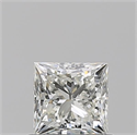 Natural Diamond 0.74 Carats, Princess with  Cut, J Color, SI1 Clarity and Certified by GIA