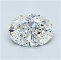 Natural Diamond 1.01 Carats, Oval with  Cut, H Color, VS1 Clarity and Certified by GIA