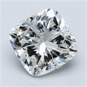 Natural Diamond 4.05 Carats, Cushion with  Cut, J Color, SI2 Clarity and Certified by GIA