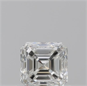 Natural Diamond 0.71 Carats, Asscher with  Cut, H Color, VVS2 Clarity and Certified by GIA