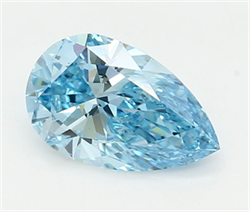 Picture of Lab Grown Diamond 2.01 Carats, Pear with  Cut, Fancy Vivid Blue Color, VVS2 Clarity and Certified by IGI