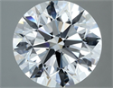 Natural Diamond 2.81 Carats, Round with Excellent Cut, F Color, VVS2 Clarity and Certified by GIA