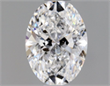 Natural Diamond 0.51 Carats, Oval with  Cut, D Color, SI2 Clarity and Certified by GIA