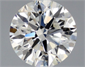 Natural Diamond 0.89 Carats, Round with Excellent Cut, I Color, VS2 Clarity and Certified by GIA
