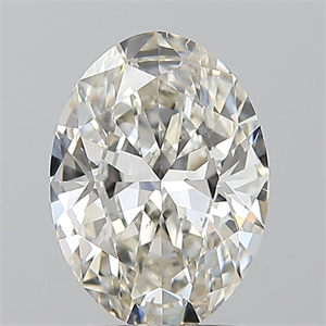 Picture of Natural Diamond 1.50 Carats, Oval with  Cut, J Color, VS2 Clarity and Certified by GIA